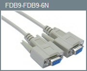 DB-9 F/F 6-Foot Null Modem Cable
